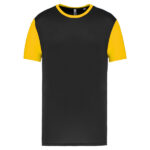 Bedrukte voetbal shirt zwart en geel